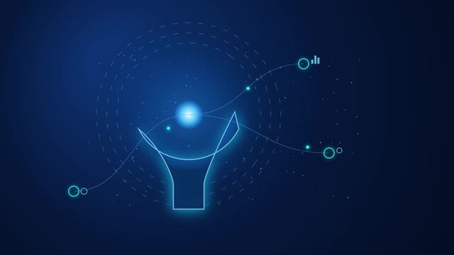 Digital data funnel and radar grid telemetry background loop