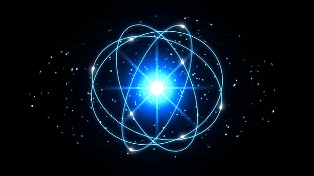 Holographic quantum sphere with light rays in cosmic space for futuristic tech branding