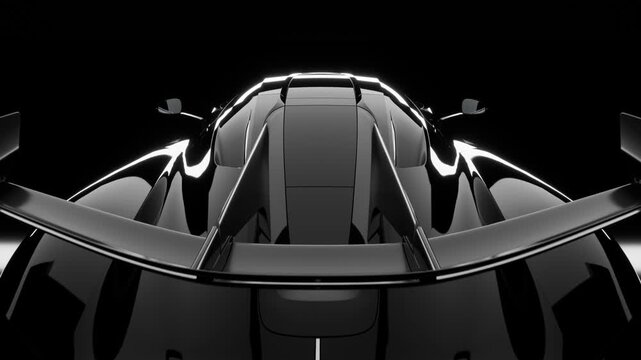 Background with black race car