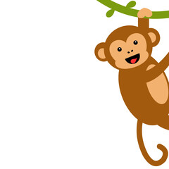 cute peeking monkey © adsykm
