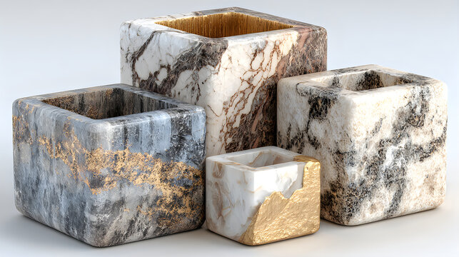 Natural stone cube dramatic patterns architectural material Pictures
