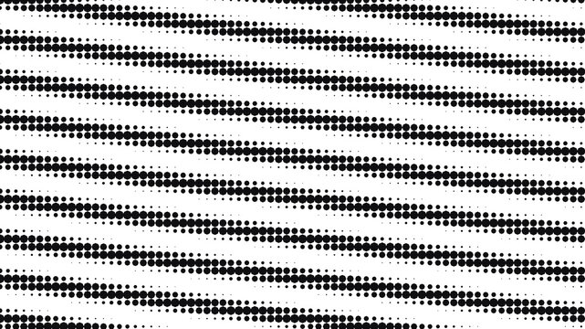 Monochrome halftone dot patterns creating rhythmic abstract waves in black