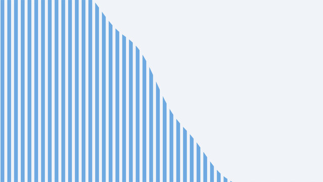 Minimalist vertical blue stripes pattern with curved diagonal border line