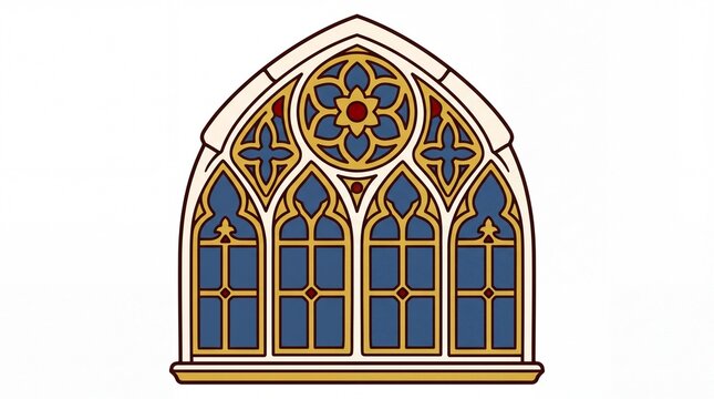 Traditional art & mandalas vektor gothic stained glass window