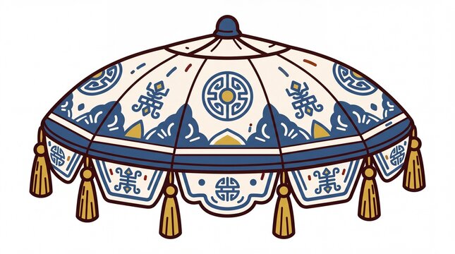 Traditional art & mandalas vektor ornate oriental umbrella design