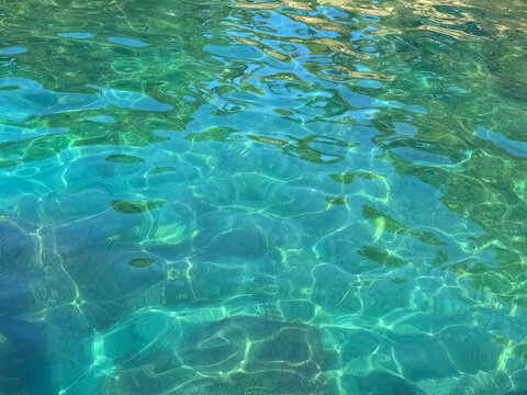 Emerald green crystal clear sea 
