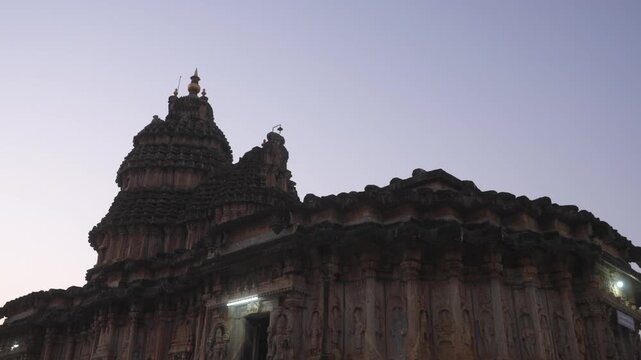 A Shot of Historic Stone Hindu Temple with Intricate Carvings Sri Lanka