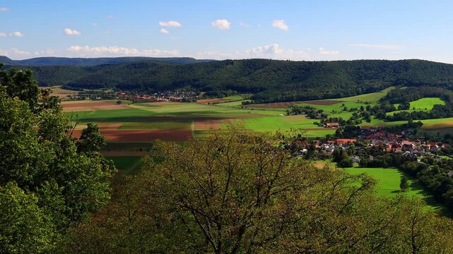 the werra meissner landscape in hesse germany 4k video