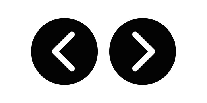 Black navigation arrow buttons set isolated on transparent background.