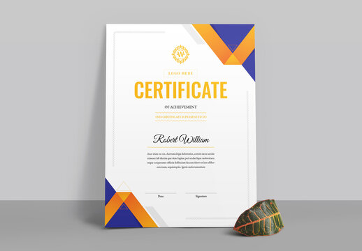 Simple Certificate of Achievement Layout