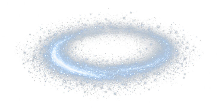 Blue glow PNG overlay with luminous elliptical halo and scattered particles, on transparent background