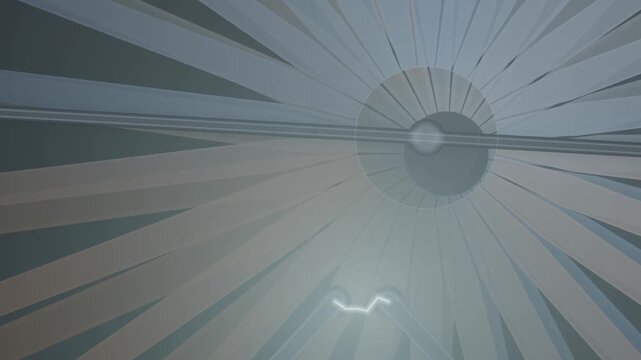 Wimshurst Static Generator Sector Discs Stepped Charge Reversal Seamless Loop in deep grey tones