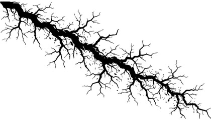 Fototapeta premium Abstract tree branch illustration with intricate black line art for