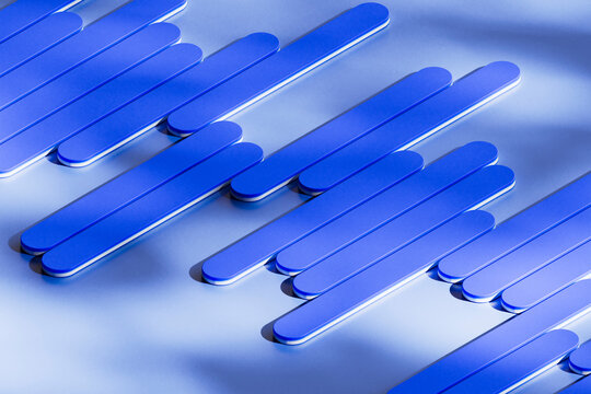 Dynamic Blue Bars Abstract Geometric Pattern