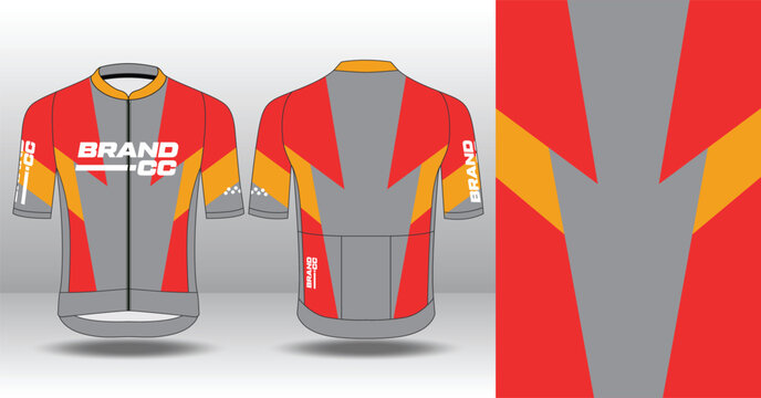 Modern Cycling Jersey Design Template for Custom Sublimation