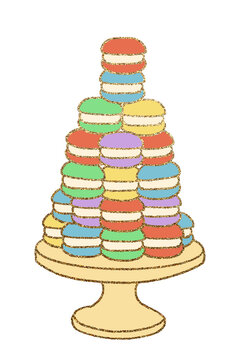 macaron macaroons pyramid tower stack