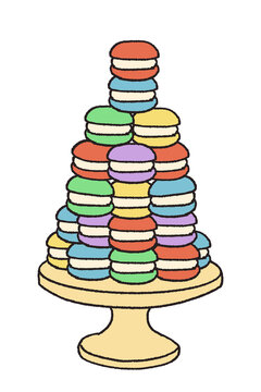 macaron macaroons pyramid tower stack