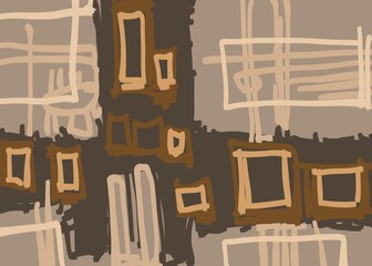 Abstract image for modern interior. The picture is painted by hand on a tablet. © neurostructure