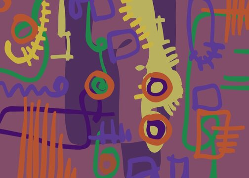 Abstract image for printing. Picture for modern interiors. The picture is painted by hand on a tablet.