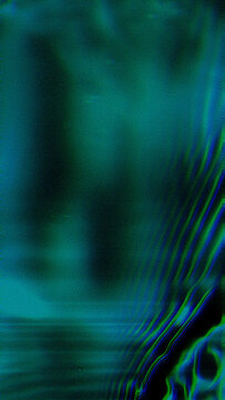 Abstract emerald green and cyan glitch with fine scanline distortion and diagonal interference on dark background. Anchors an edgy EDM nightclub and rave poster design with copy space for event text.