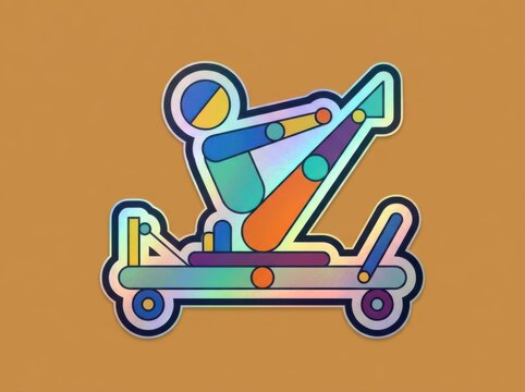 Recovery truck icon in colorful flat design