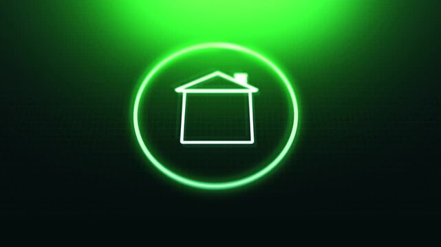 Digital Home Button on Device or Screen Glows Green