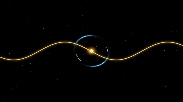 4K Einstein Ring Gravitational Lens Visual Effects with Reactive Sound Spectrum Waveform Loop
