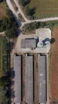 Grain Storage Silos and Agricultural Warehouses in Lombardy Italy