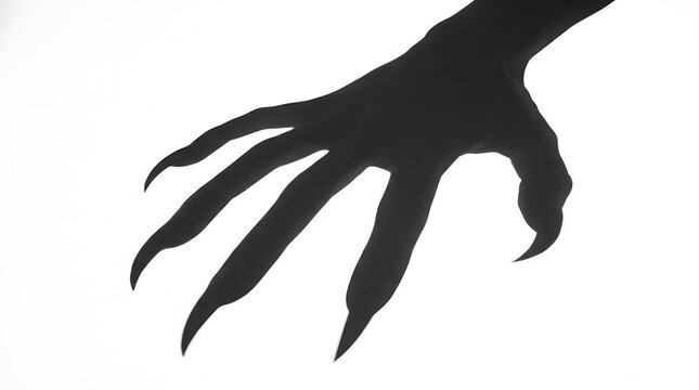 This eerie and unsettling image depicts a shadowy claw perfect for creating spooky halloween overlays and enhancing the terrifying atmosphere of your digital designs evoking