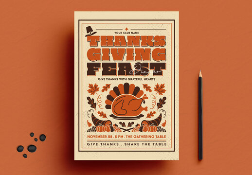 Thanksgiving Dinner Flyer Template