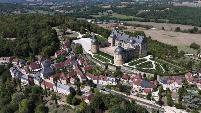 Chateau Hautefort in Dordogne, Aquitaine. France 