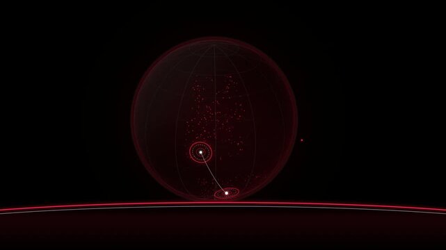 Digital Artistic Celestial Globe With Seamless Motion Loop 4K