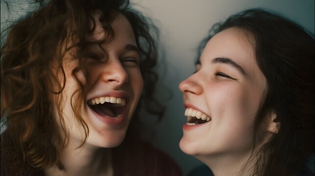 friends laughing naturally