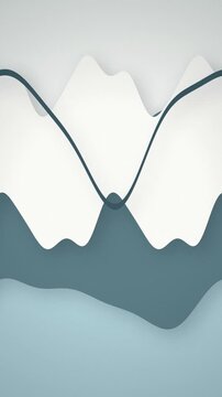 Layered flowing mountain wave shapes seamless loop motion background