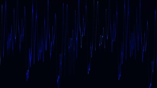 Sound waveform animation ripples with acoustic resonance waves. Studio sound engineering monitoring telemetry guides sound waveform animation. Mastering suites use waveform.