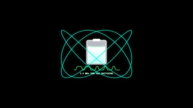 4K Megahertz PWM High-Frequency Switching Pulse Visual Effects with Reactive Sound Loop