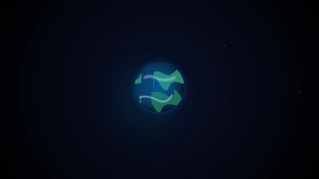 Multiple rotating earth globes representing global internet network