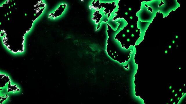 World map animation links international metropolitan hubs. Global logistics transport tracking coordinates guide world map animation. Worldwide networks use map.