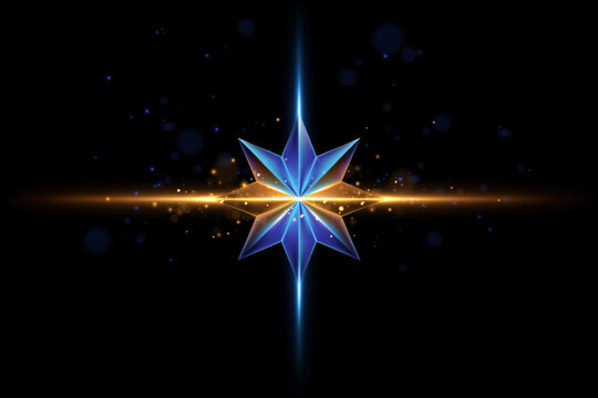 Star shape with light effect
