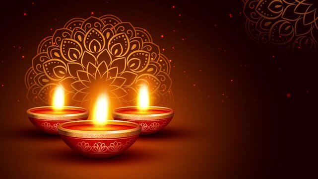 Happy Diwali indian fetival of lights celebration Indian Traditional background animation video