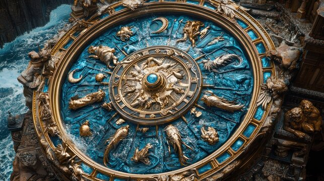Intricate celestial clock