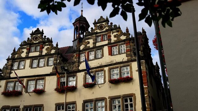 the historic cityscape of bad hersfeld 4k video