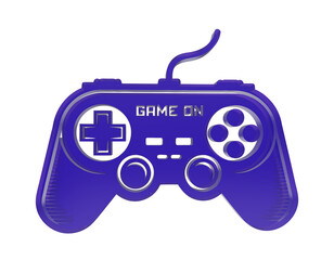 Isolated purple video game controller with game on text graphic icon design transparent background © SAMIMAAYASH