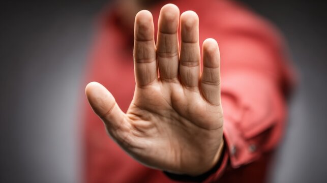 Stop Hand Gesture: Assertive Warning and Boundary Setting