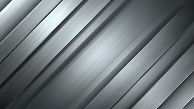 Silver Brushed Metal Motion Background with Diagonal Stripes