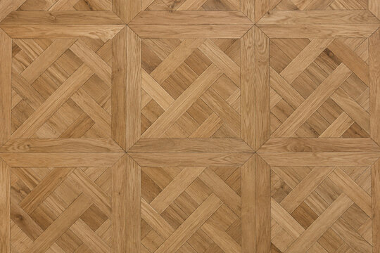 Versailles parquet pattern, oak panel floor, interior background