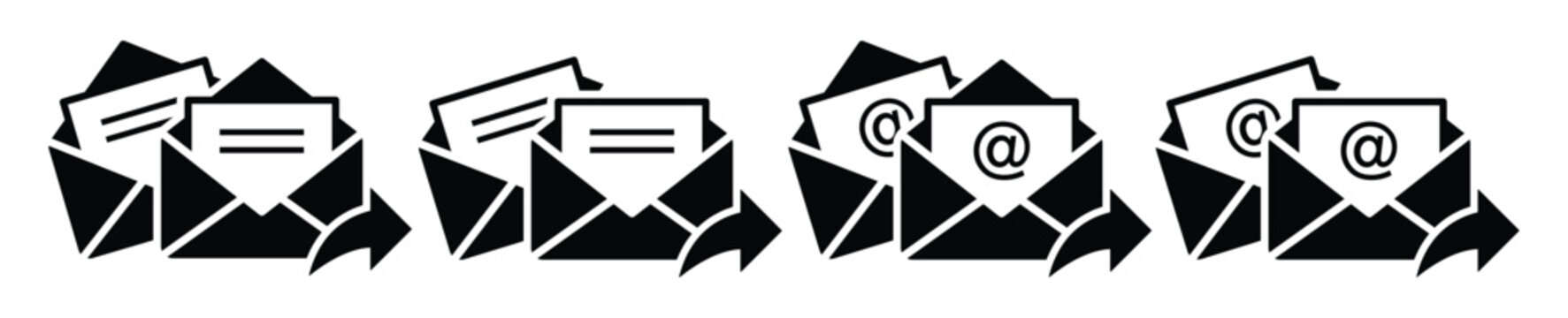 Mail message send share icon illustration