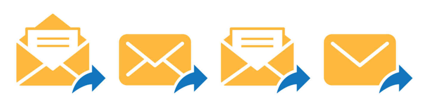 Mail message send share icon illustration
