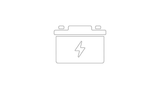 Electrical Energy Storage Unit, Vehicle Repair Maintenance Motion Graphic, Isolated Loop Video