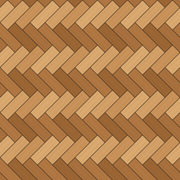 Herringbone oak parquet floor seamless pattern warm wood planks